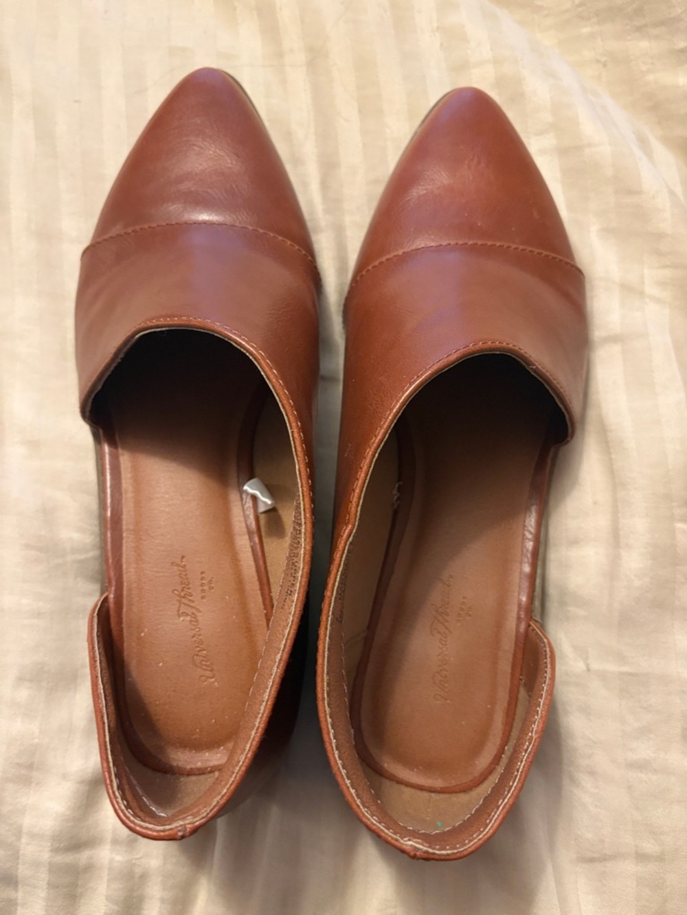 Tan Pointed-Toe Flats